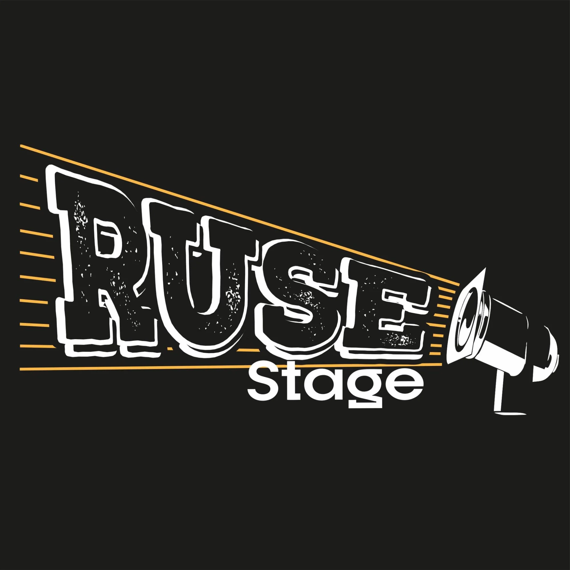 Ruse Stage logo: a stage spotlight shining over the words Ruse Stage